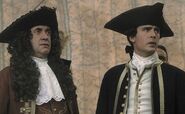 Norrington en gouverneur Weatherby Swann.