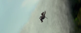 Jack Sparrow making the daring jump.