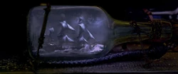 Lightning inside the Black Pearl in a bottle.