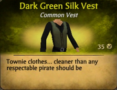 Dark Green Silk Vest