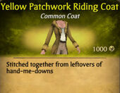 Yellow Patchwork Riding Coat
