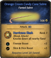 Orange Cream Candy Cane Sabre