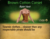 Brown Cotton Corset