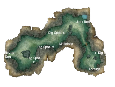 Map of Wildwoods on Tortuga