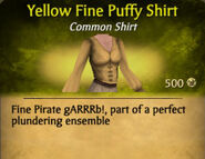 Yellow Fine Puffy Shirt