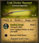 Crab Sticker Bayonet 2010-12-06