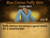 Blue Cotton Puffy Shirt