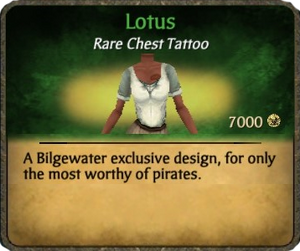 Lotus Chest Tattoo Card