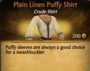 Plain Linen Puffy Shirt