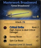 Masterwork broad-clearer