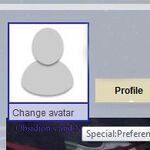 On your Profile page click on Change Avatar