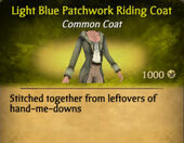 Light Blue Patchwork Riding Coat