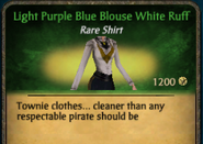 Light Purple Blue Blouse White Ruff