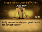 Bright Yellow Linen Puffy Shirt