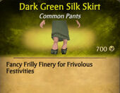 Dark Green Silk Skirt