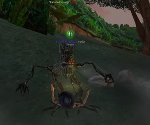 A pirate being knocked down.