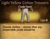 Light Yellow Cotton Trousers