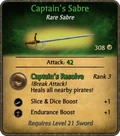 Captain's Sabre Card