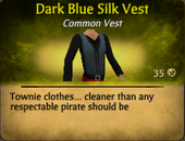 Dark Blue Silk Vest