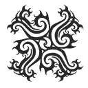 Tribal Tide Chest Tattoo