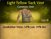 Light Yellow Sack Vest