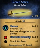 Sacred Sabre - clearer