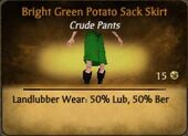 Bright Green Potato Sack Skirt