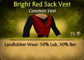 Bright red sack vest clearer