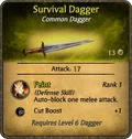 Survival Dagger Card