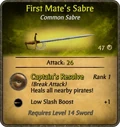 First Mate's Sabre Card