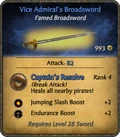 Vice Admiral's Broadsword Card