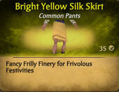 Bright yellow silk skirt