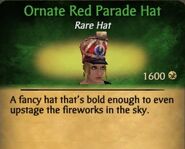 Ornate Red Parade Hat