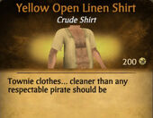 Yellow Open Linen Shirt