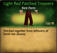 Light Red Patched Trousers