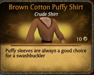 Cotton puffy shirt brown