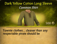 Dark Yellow Cotton Long Sleeve