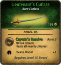 Lieutenant's Cutlass Card