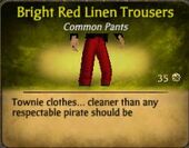 Bright Red Linen Trousers