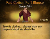 Red Cotton Puff Blouse
