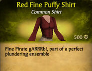 Red Fine Puffy Shirt