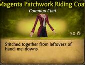 Magenta PW Riding Coat