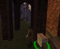 Armoury, Left just past the entrance archway.