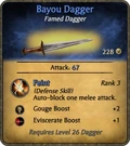 Bayou Dagger Card