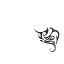 Tribal Caicos Cheek Tattoo