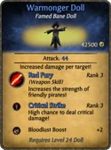 Warmonger Doll New