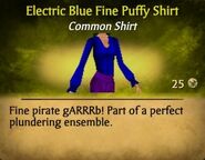 Electric Blue Fine Puffy Shirt