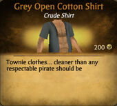 Grey Open Cotton Shirt