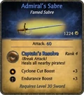 Admiral's Sabre Card