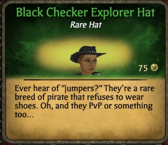 Black Checker Explorer Hat | Pirates Online Wiki | Fandom